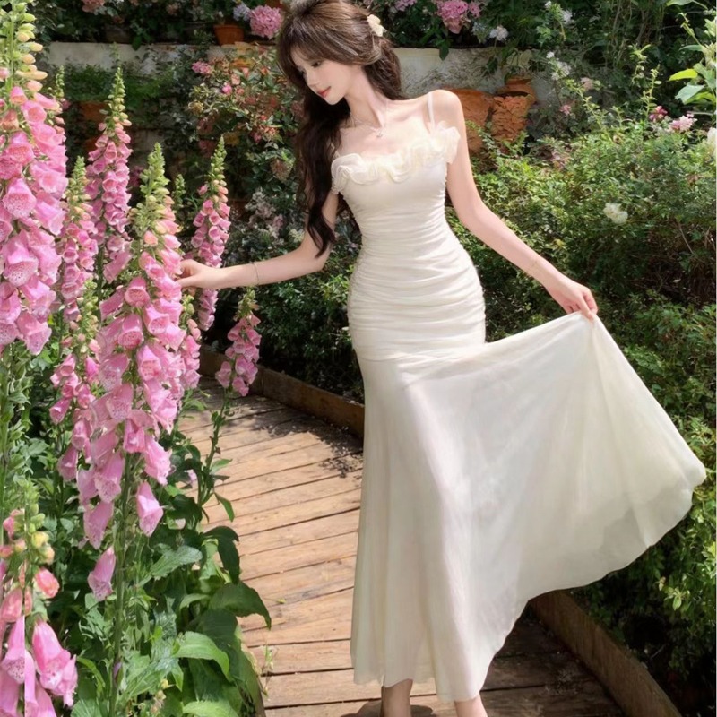 Pure Desire Style Floral Mesh Spliced Sleeveless Cami Dress - Image 5
